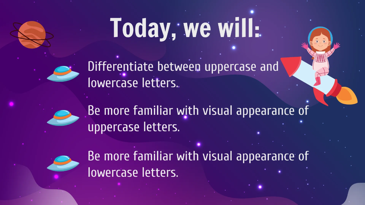 Free Identifying Uppercase and Lowercase Letters Template to Edit Online