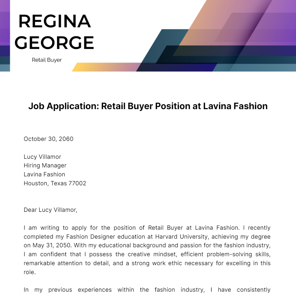 Application Letter For Buyer Position. resume for buyer position