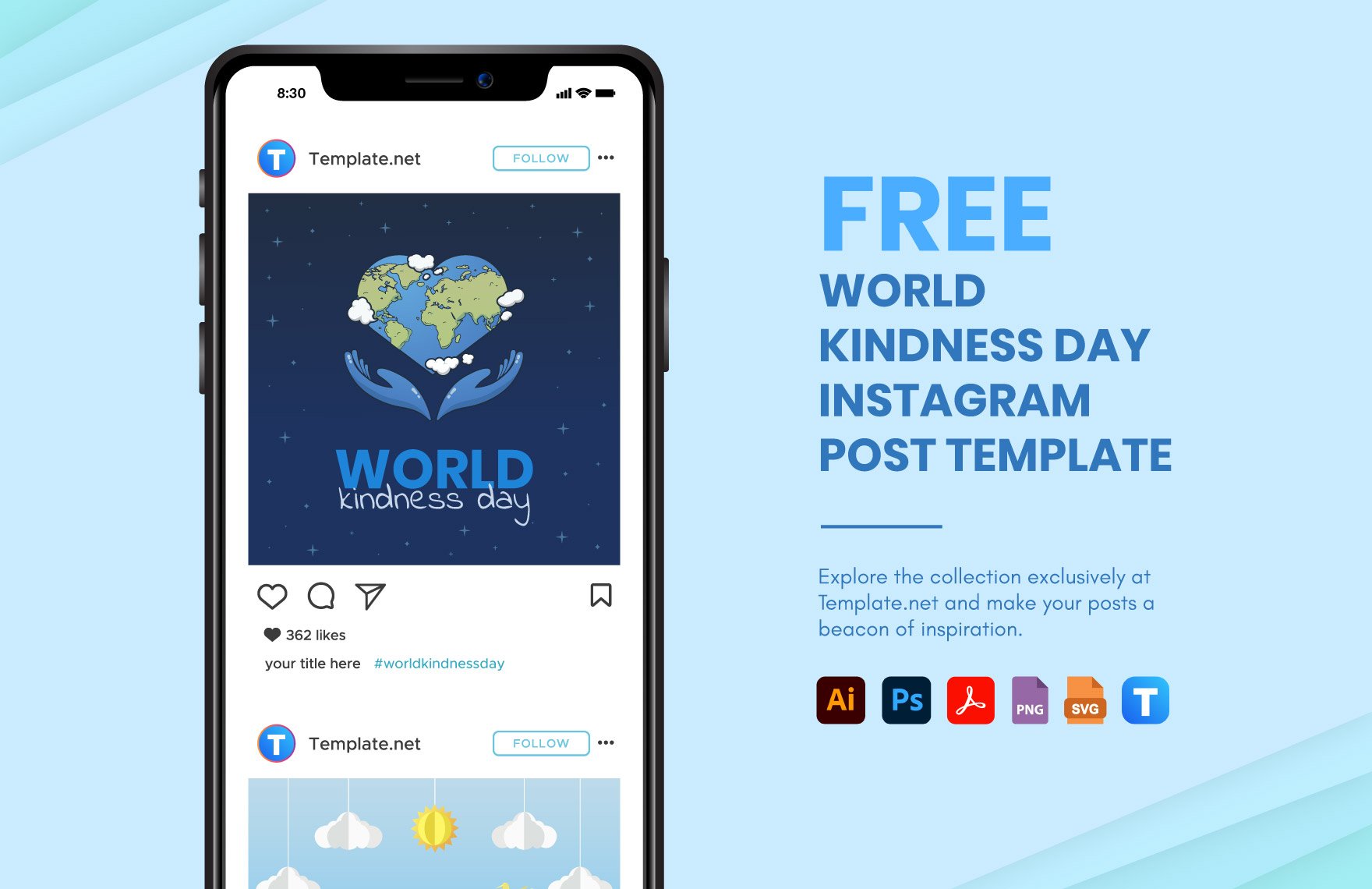Free World Kindness Day Instagram Post Template in PDF, Illustrator, PSD, SVG, PNG