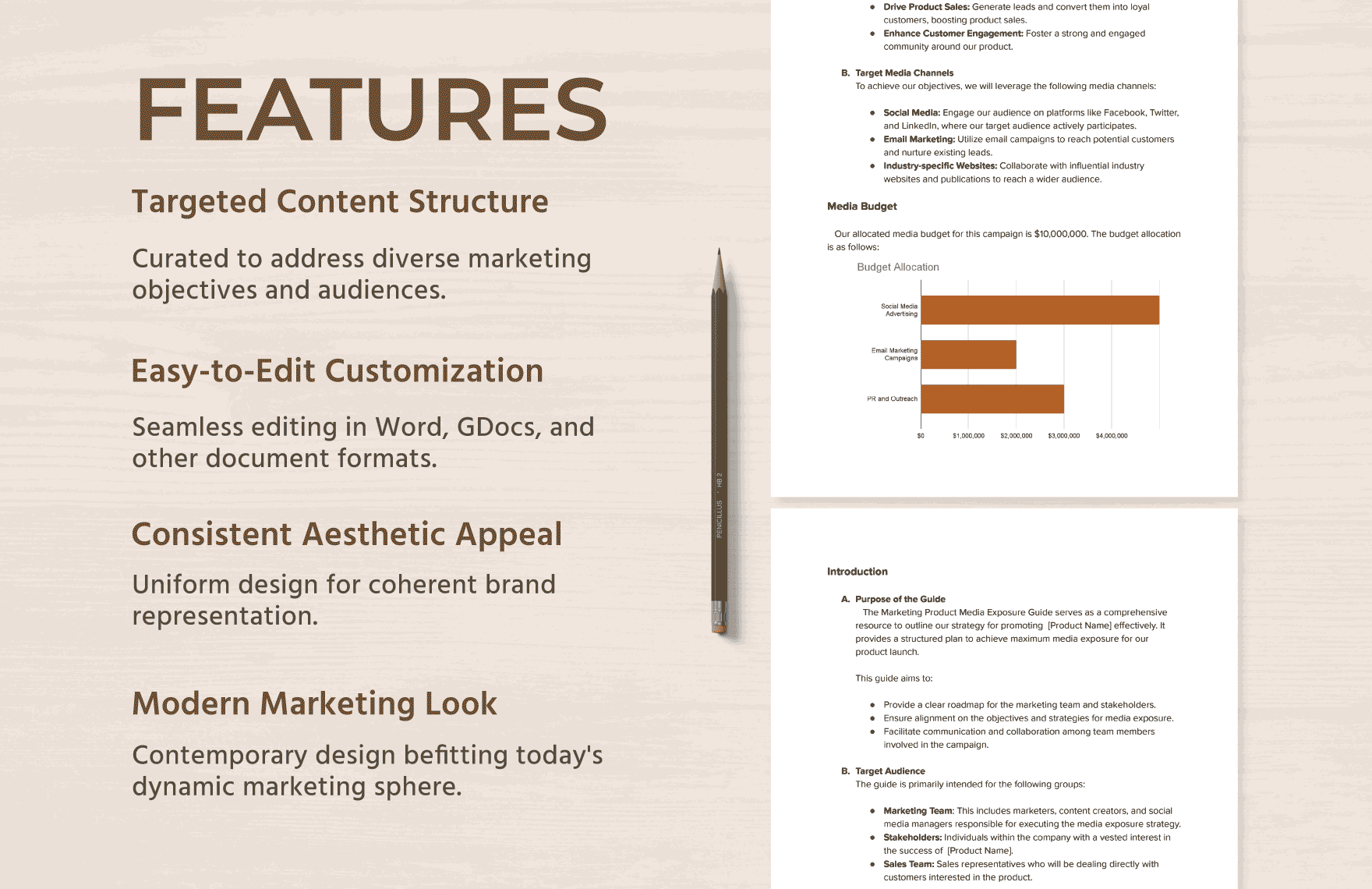 Marketing Product Media Exposure Guide Template