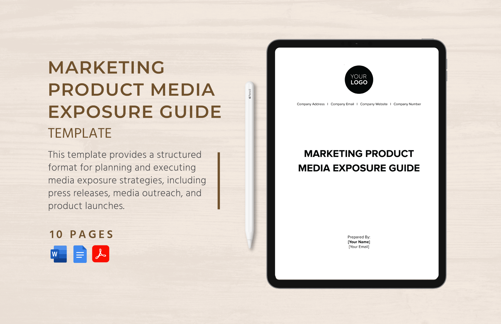 Marketing Product Media Exposure Guide Template