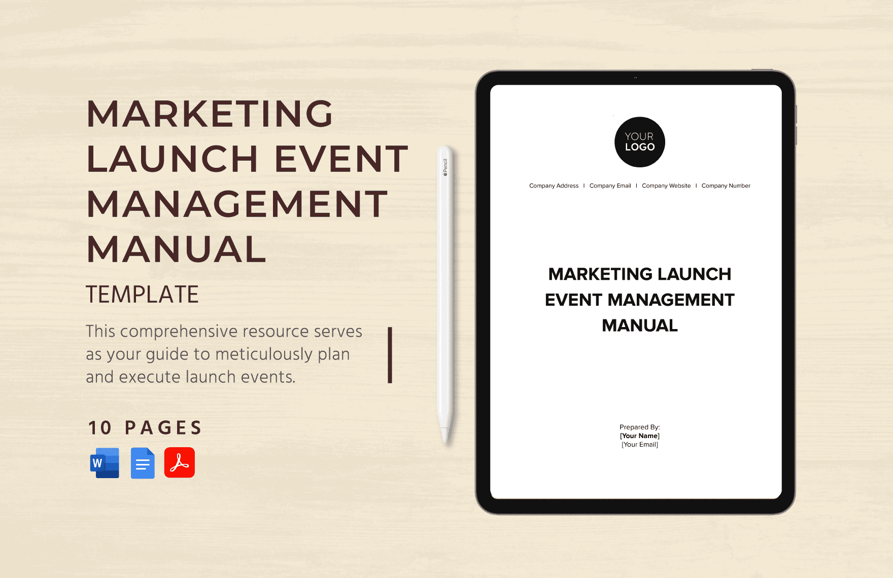 Marketing Launch Event Management Manual Template in Word, Google Docs, PDF