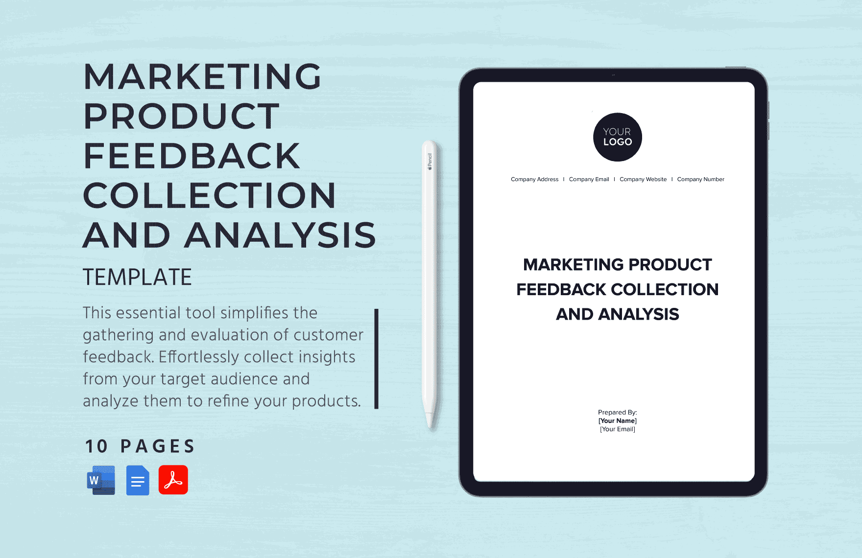 Marketing Product Feedback Collection and Analysis Template