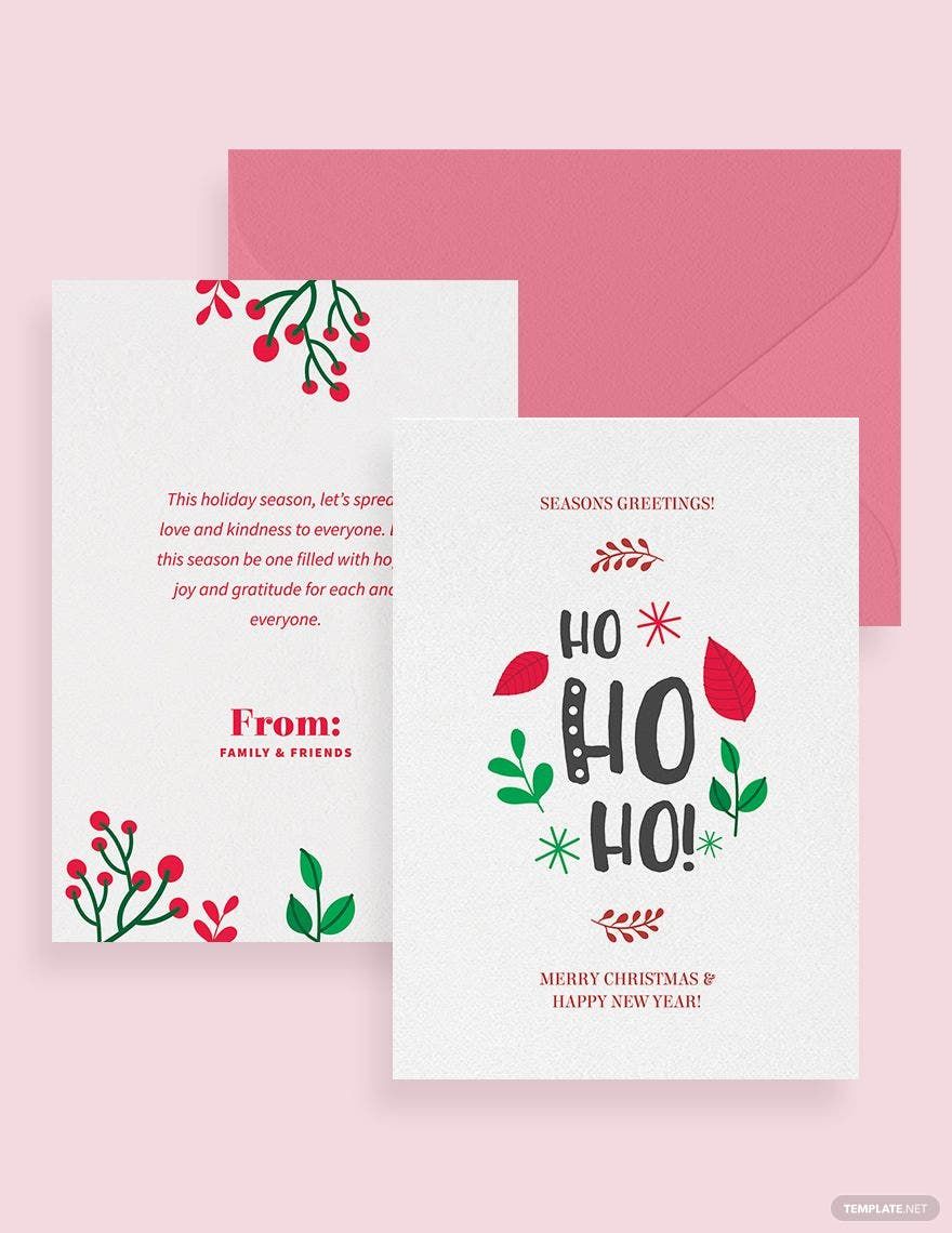 Holiday Greeting Card Template in PSD, Publisher, Word, Pages, Illustrator, Outlook - Download | Template.net