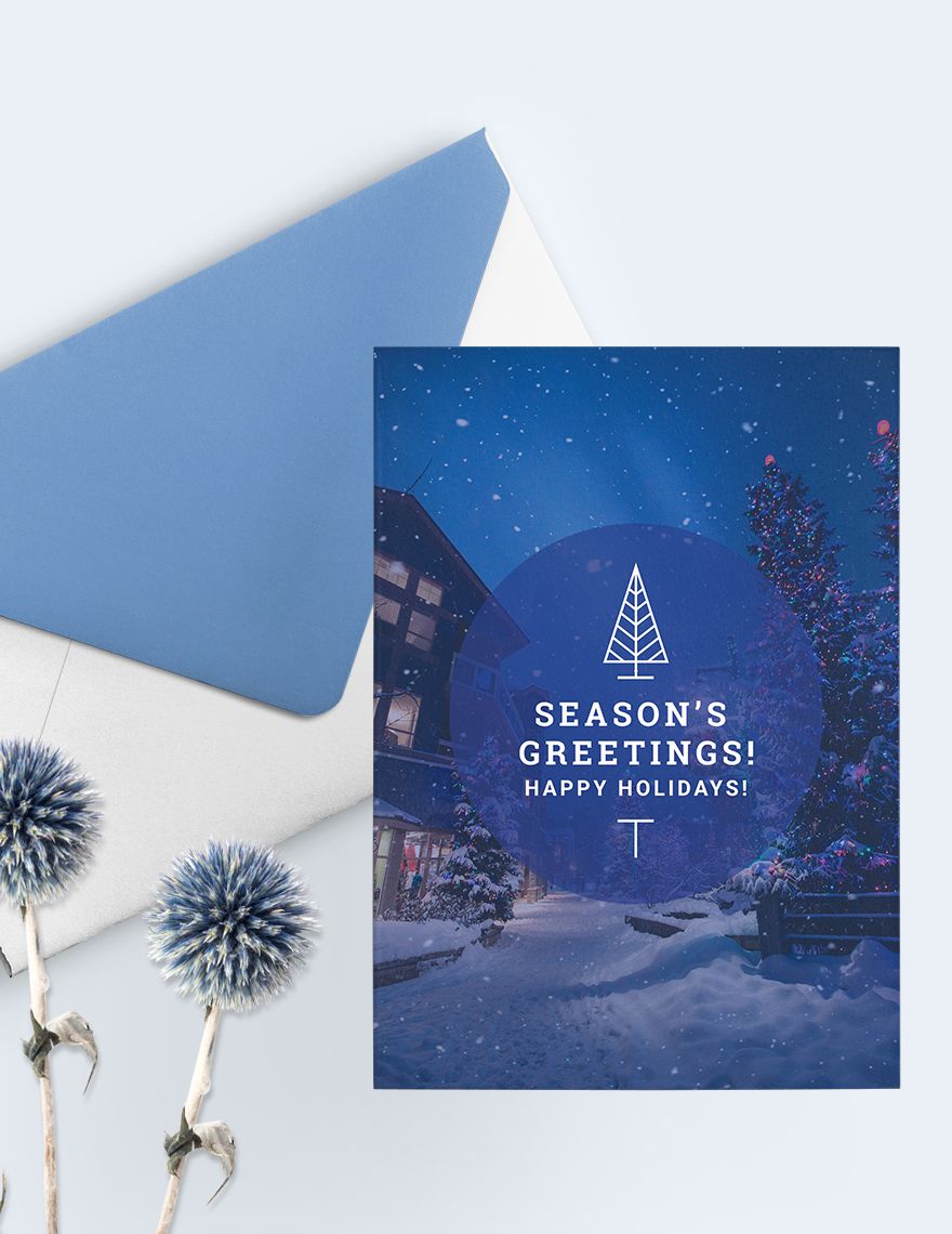 Holiday Greeting Photo Card Editable