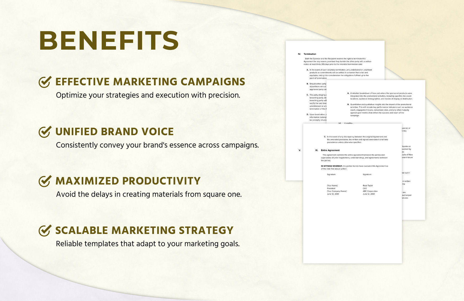 Marketing Product Sponsorship Contract Template