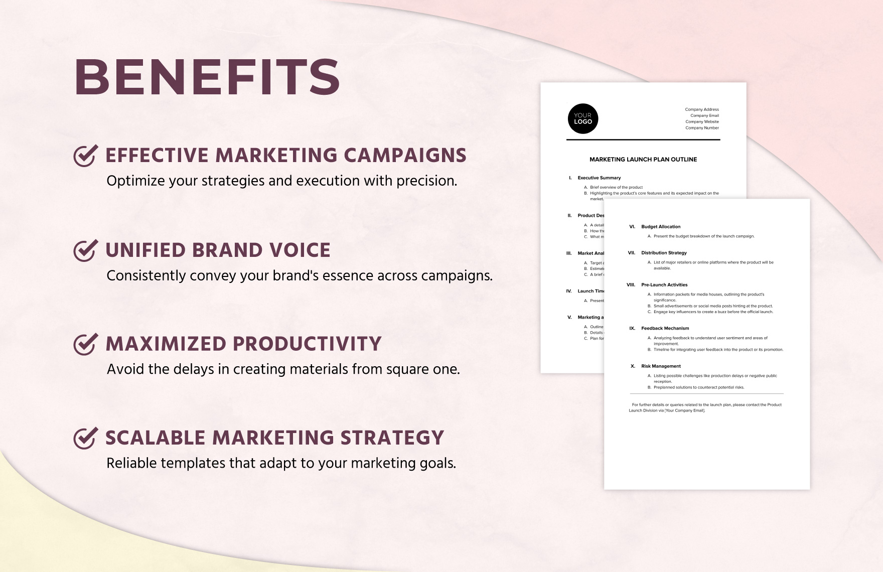 Marketing Launch Plan Outline Template