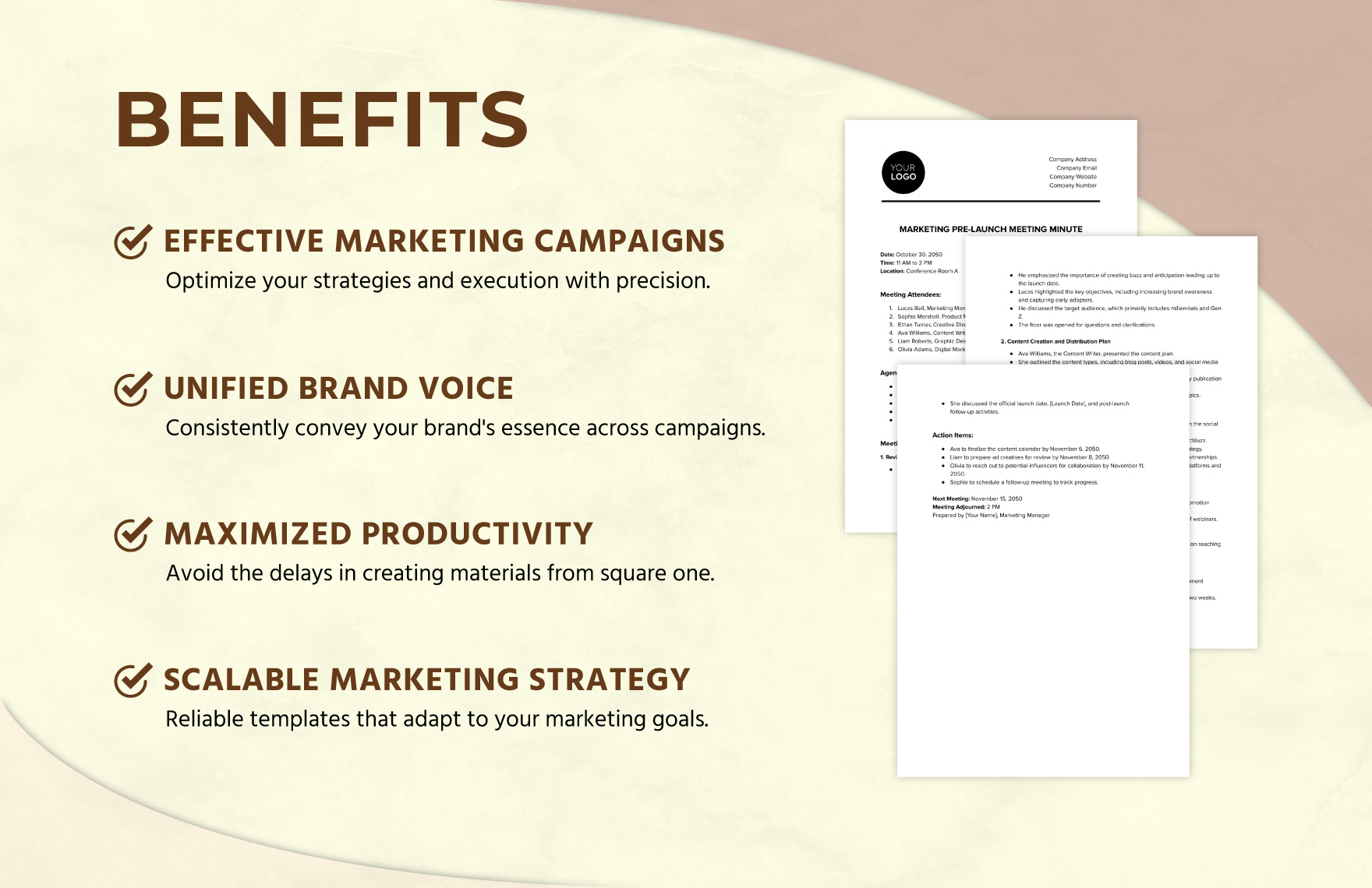 Marketing Pre-Launch Meeting Minute Template