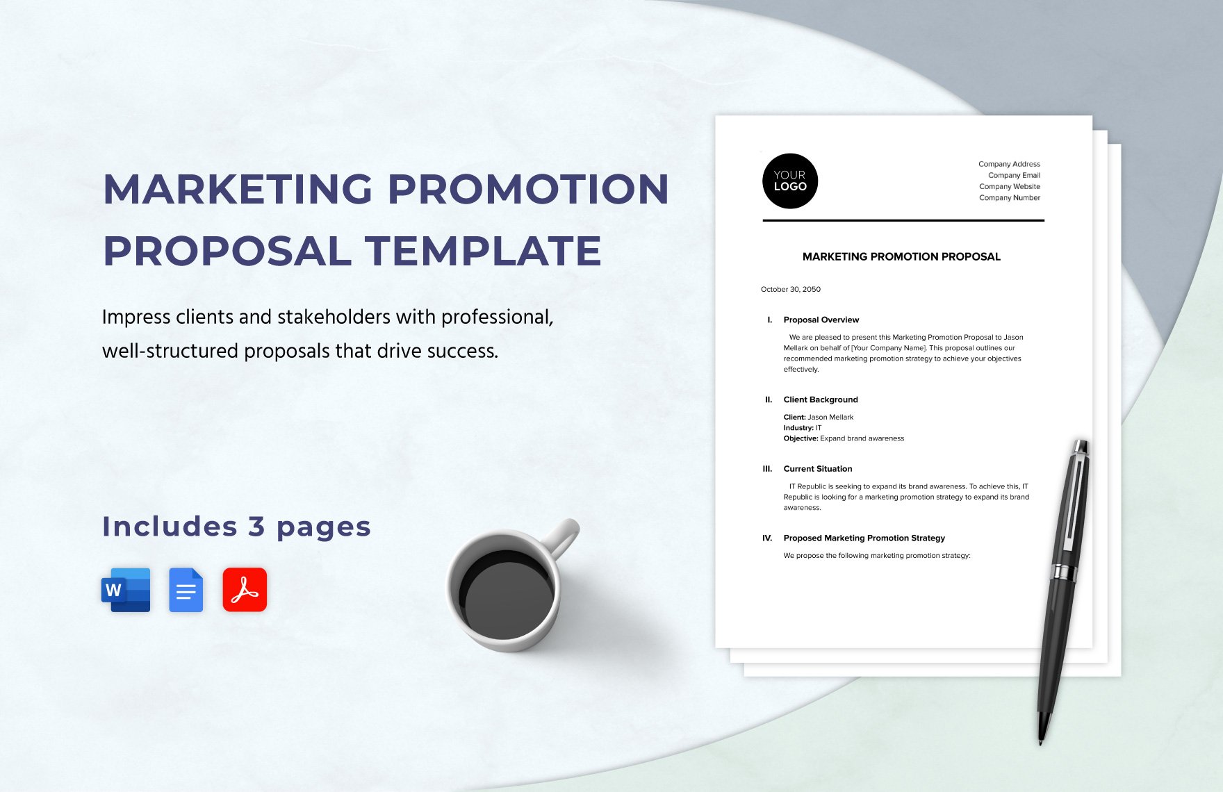 Marketing Promotion Proposal Template in Word, Google Docs, PDF