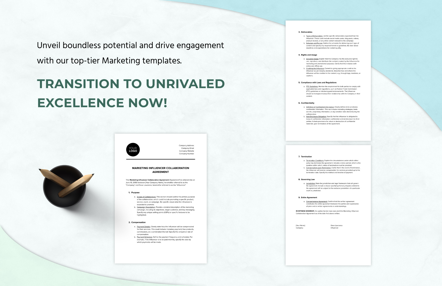 Marketing Influencer Collaboration Agreement Template