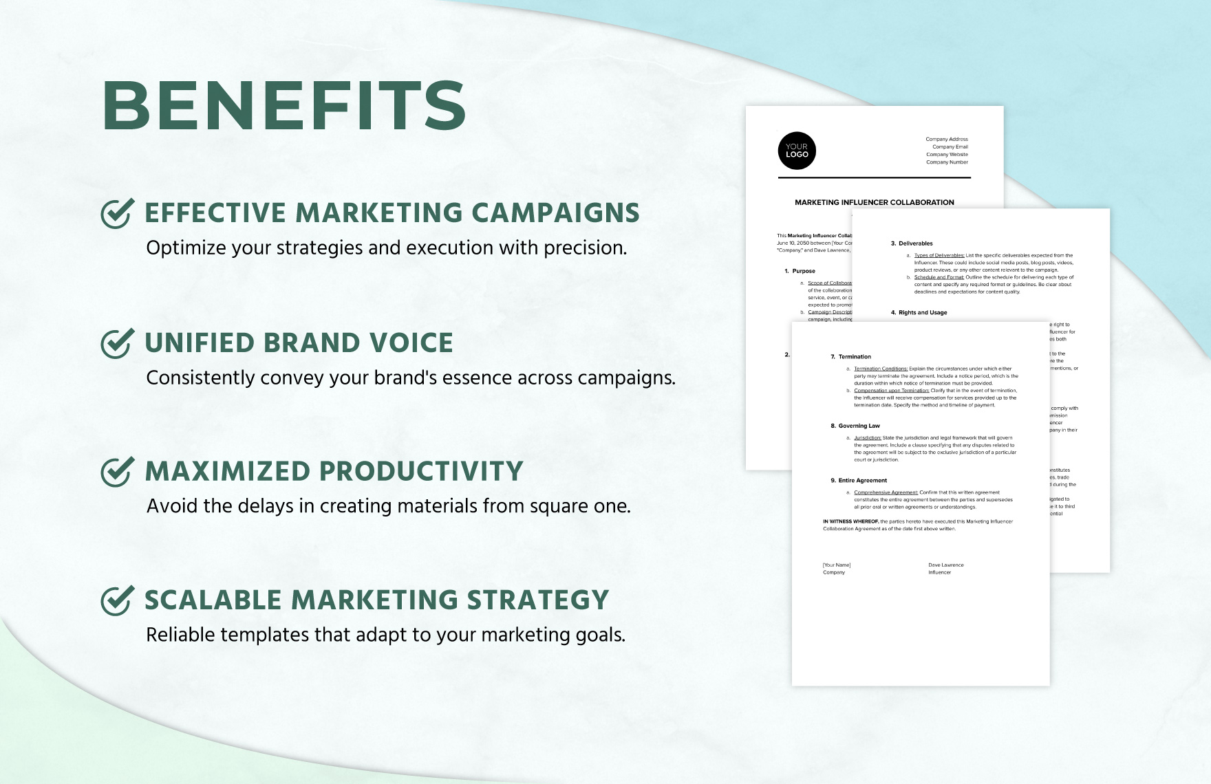 Marketing Influencer Collaboration Agreement Template