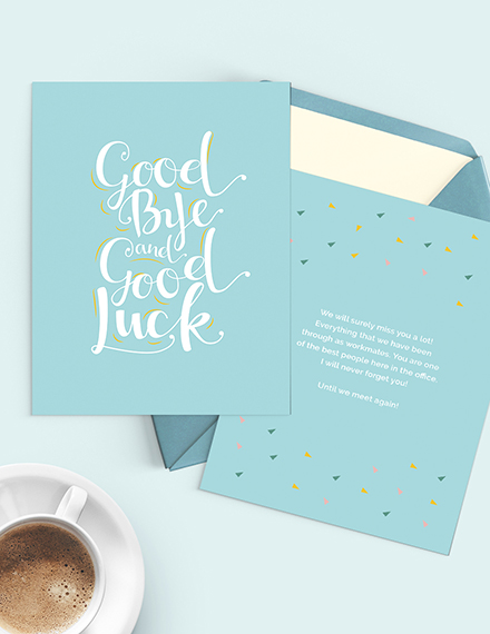 Farewell Card Template Word