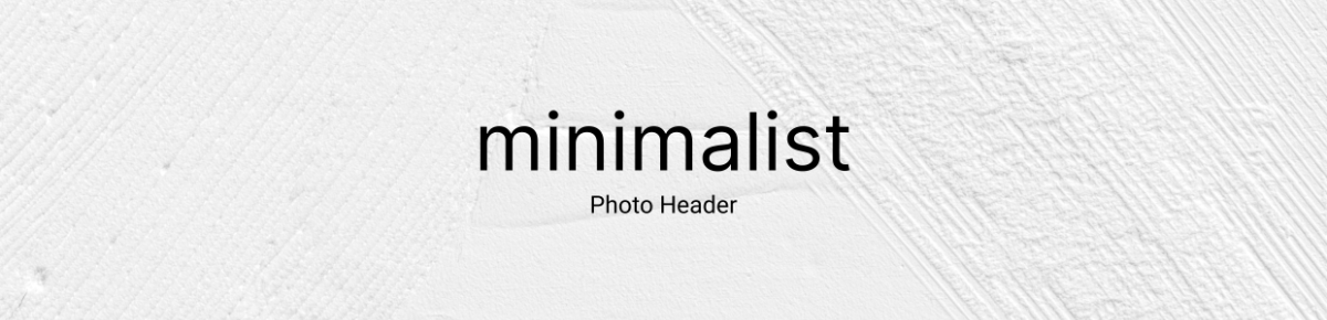 Minimalist Photo Header Template