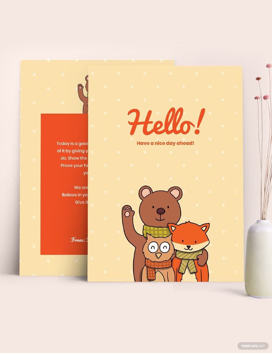 Free Simple Greeting Card Template