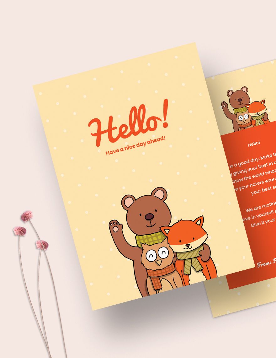 Simple Greeting Card Editable