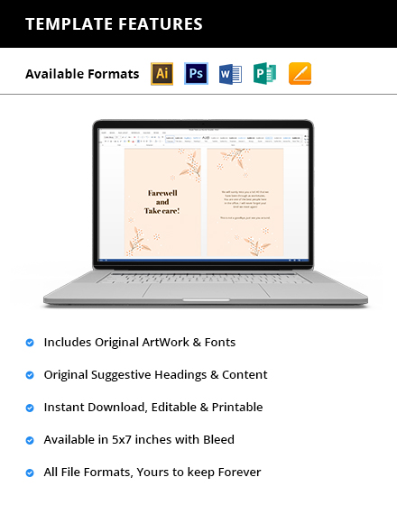 Free Simple Office Farewell Card Template to Edit Online Free Simple Office Farewell Card Template to Edit Online