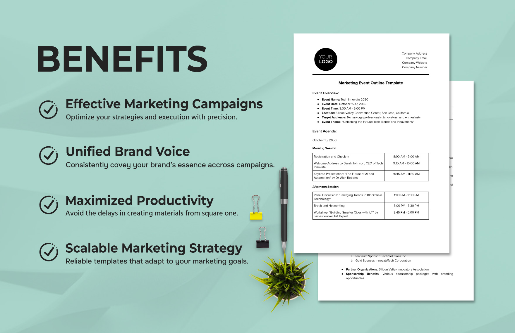 Marketing Event Outline Template