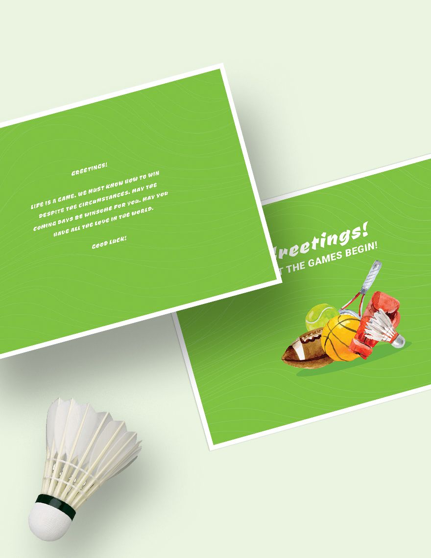 Sports Greeting Card Template