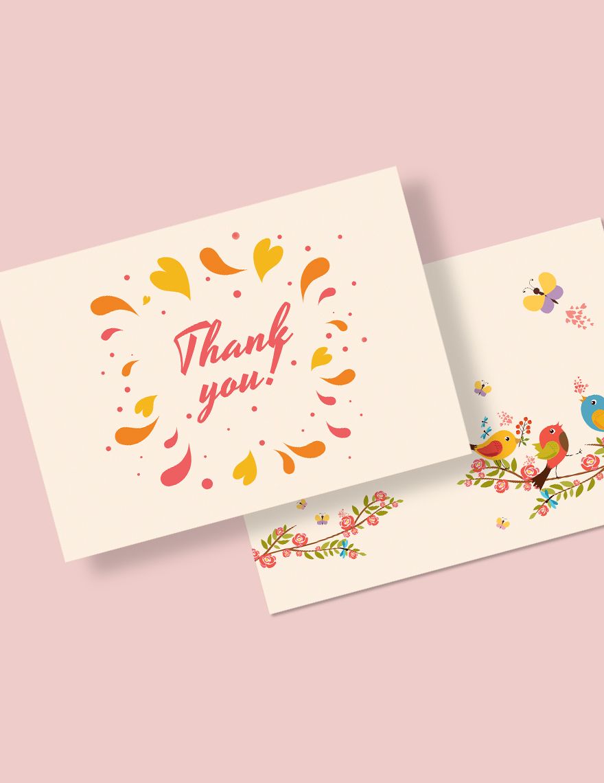 Thank You Greeting Card Template