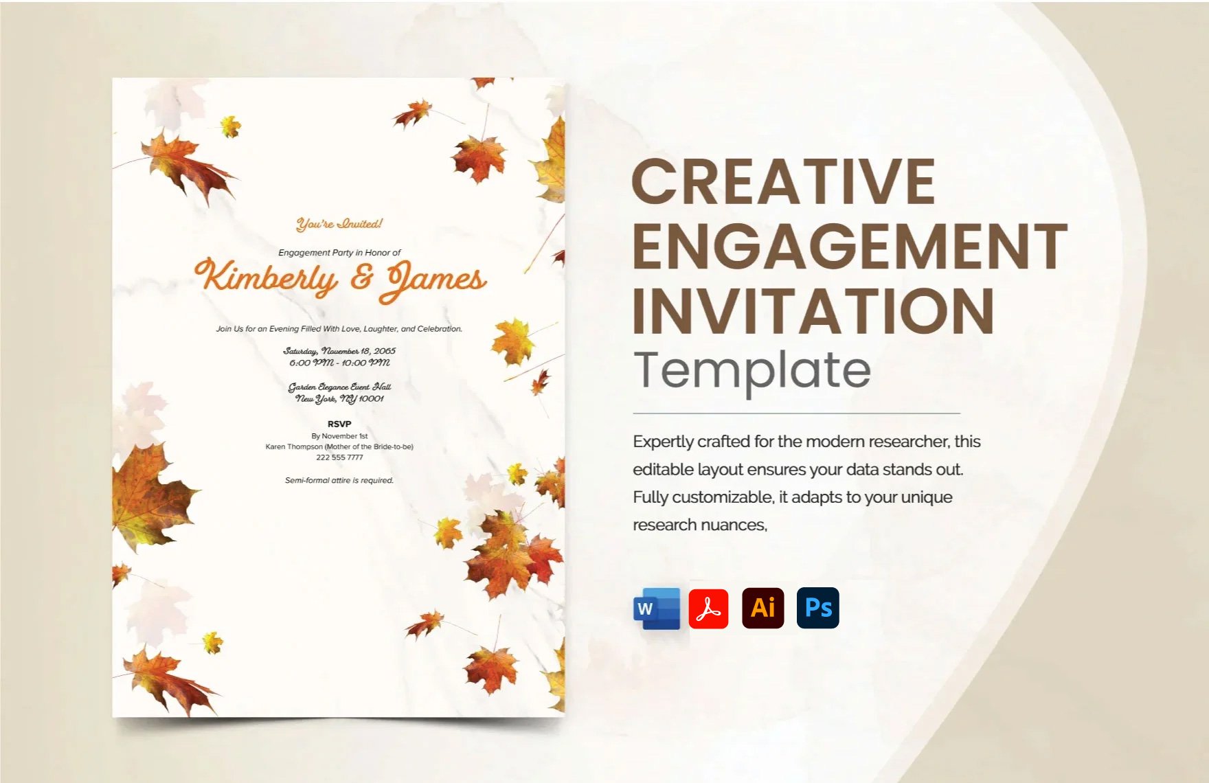 Free Creative Engagement Invitation Template
