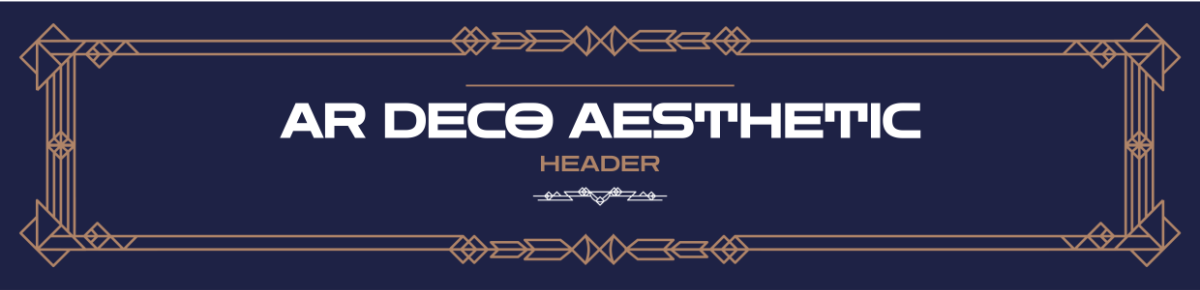 Art Deco Aesthetic Header