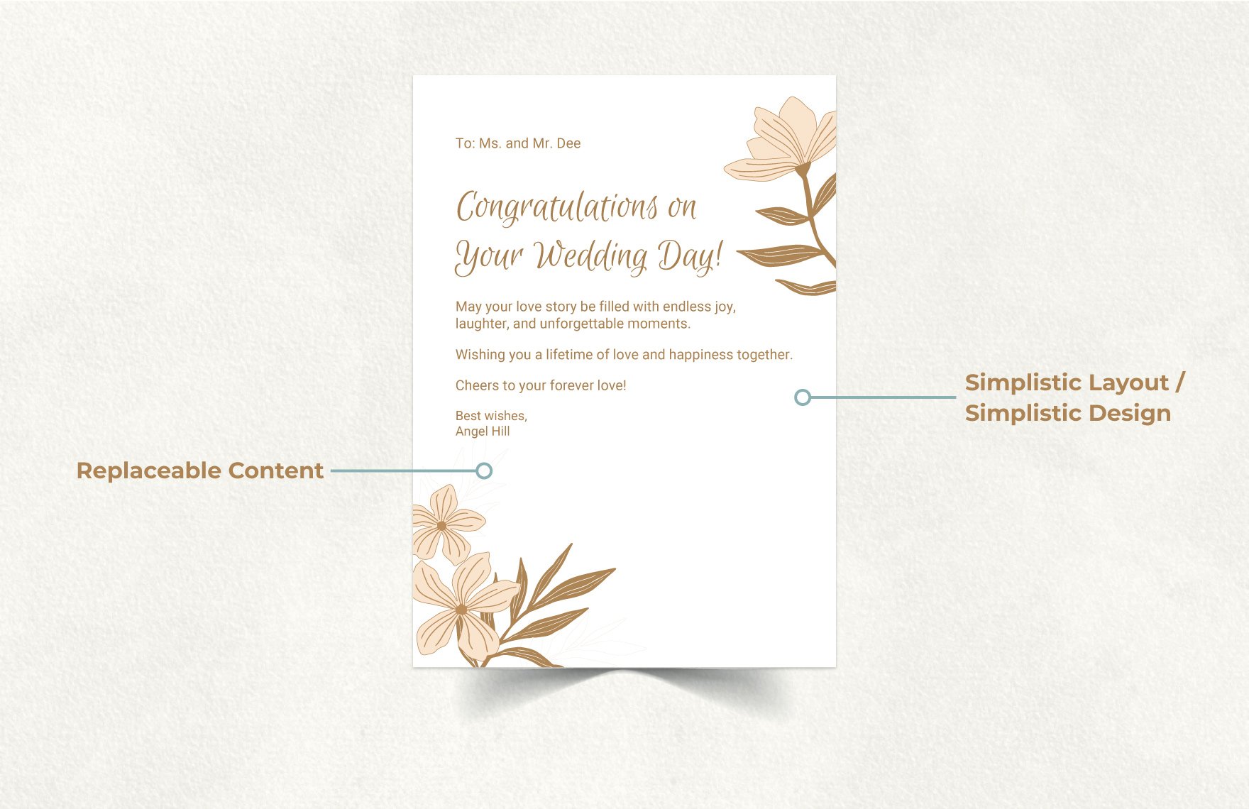 Wedding Greeting Card Template