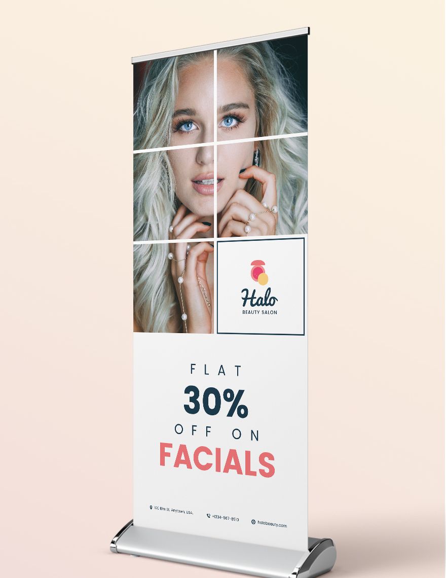 Beauty Saloon Roll Up Banner