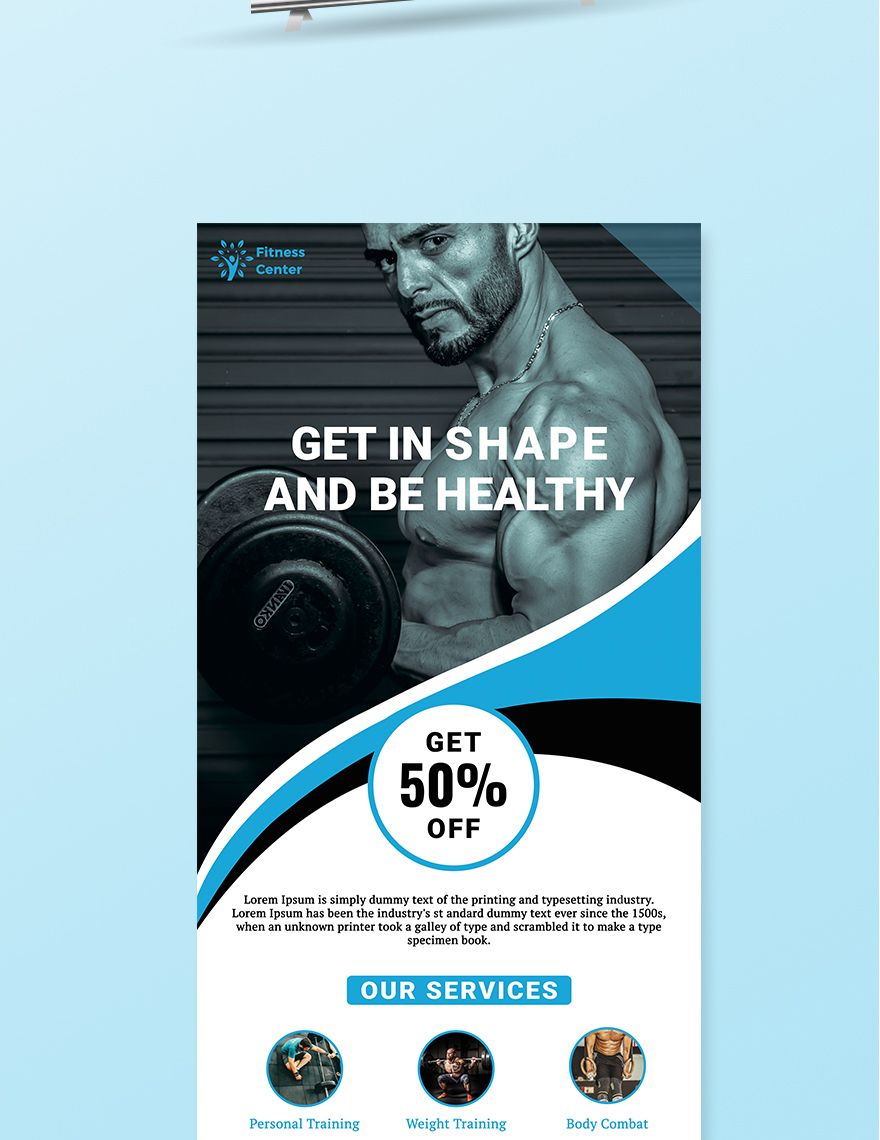 Fitness Roll Up Banner Template