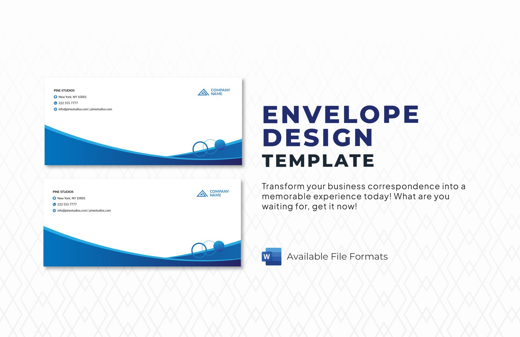 Envelope Design Template in Word, PDF