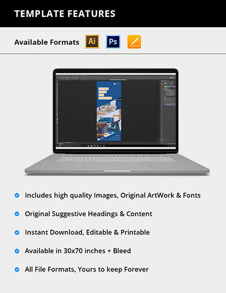 Furniture Roll Up Banner Template Psd Apple Mac Pages