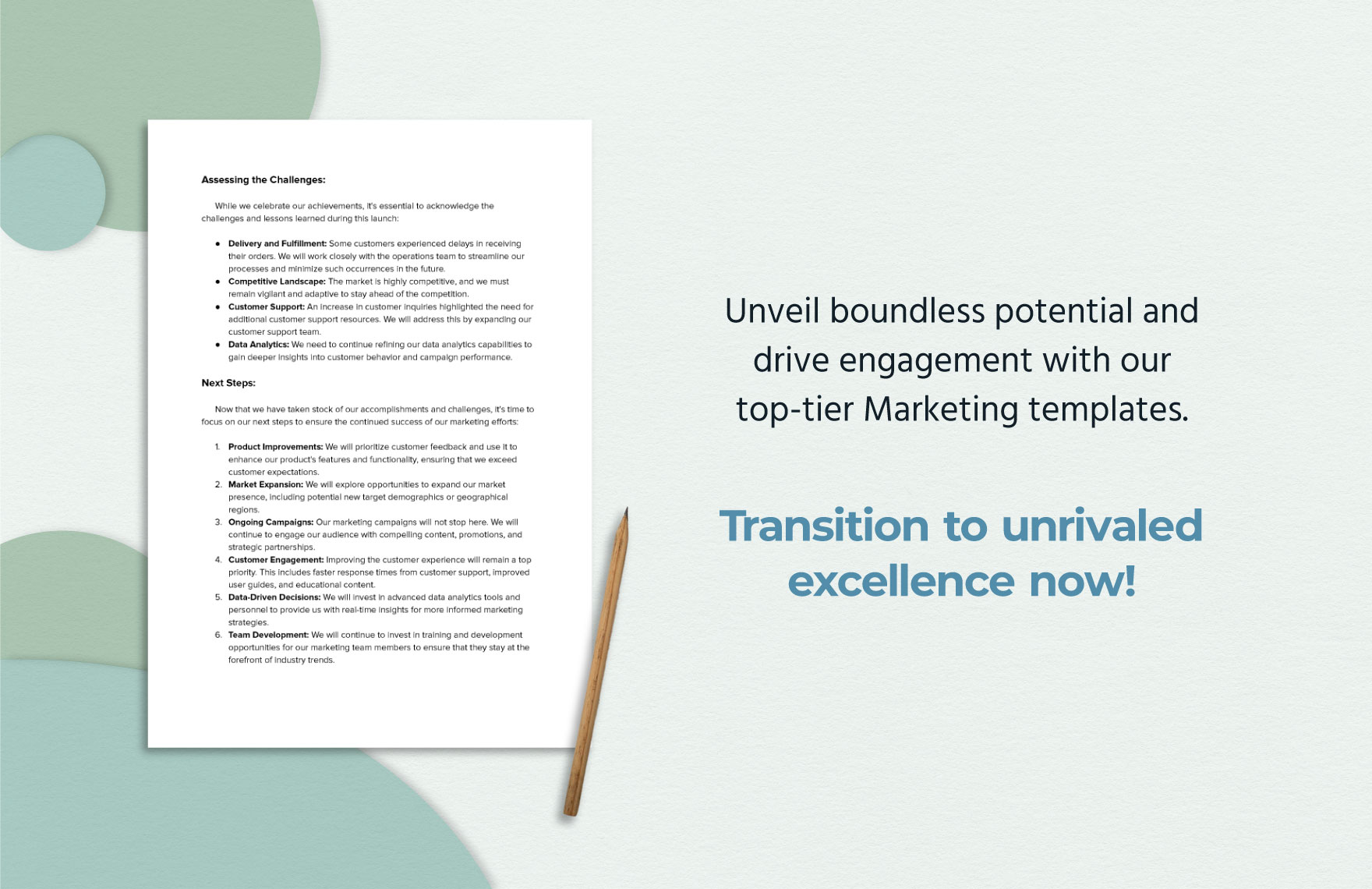 Marketing Post-Launch Resolution Template