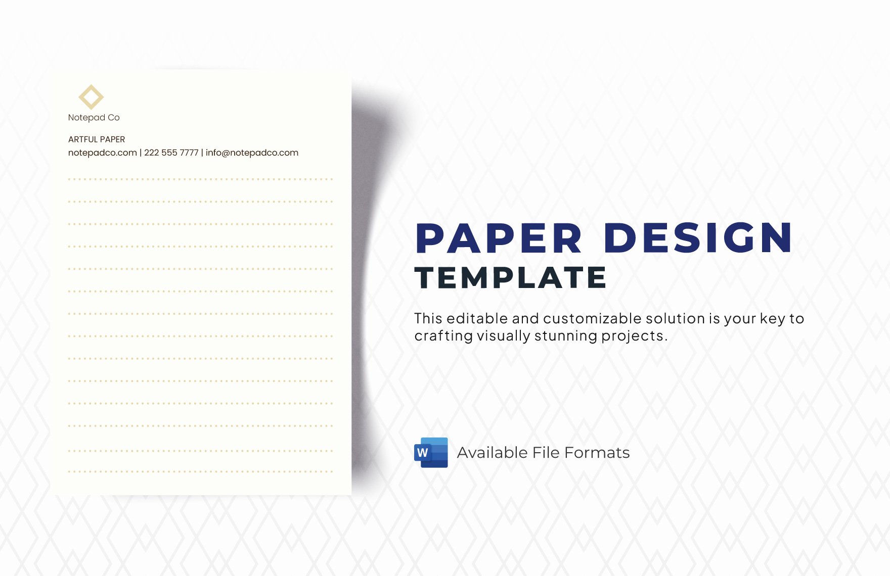 Free Paper Design Template in Word