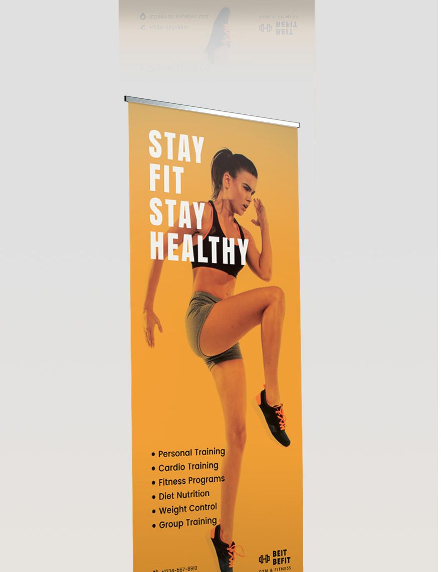 Simple Gym Roll-Up Banner Template