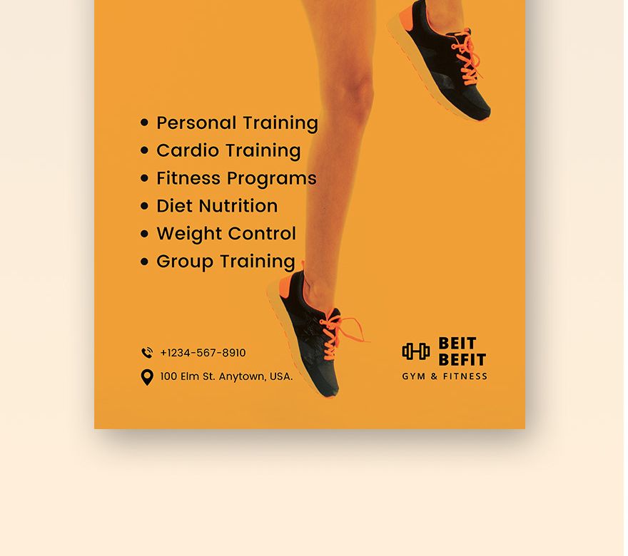 Simple Gym Roll-Up Banner Template