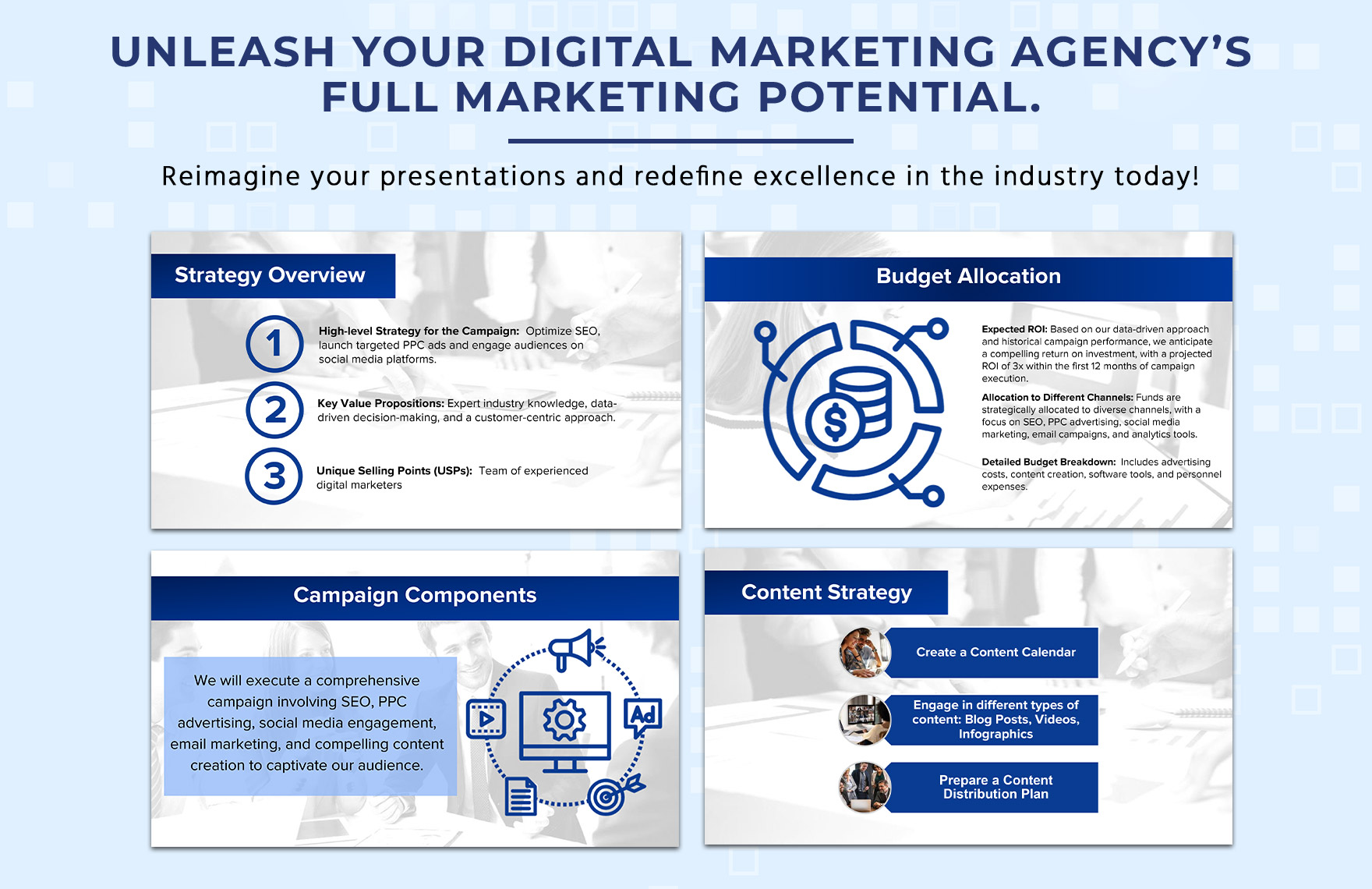 Digital Marketing Agency Marketing Campaign Overview Template