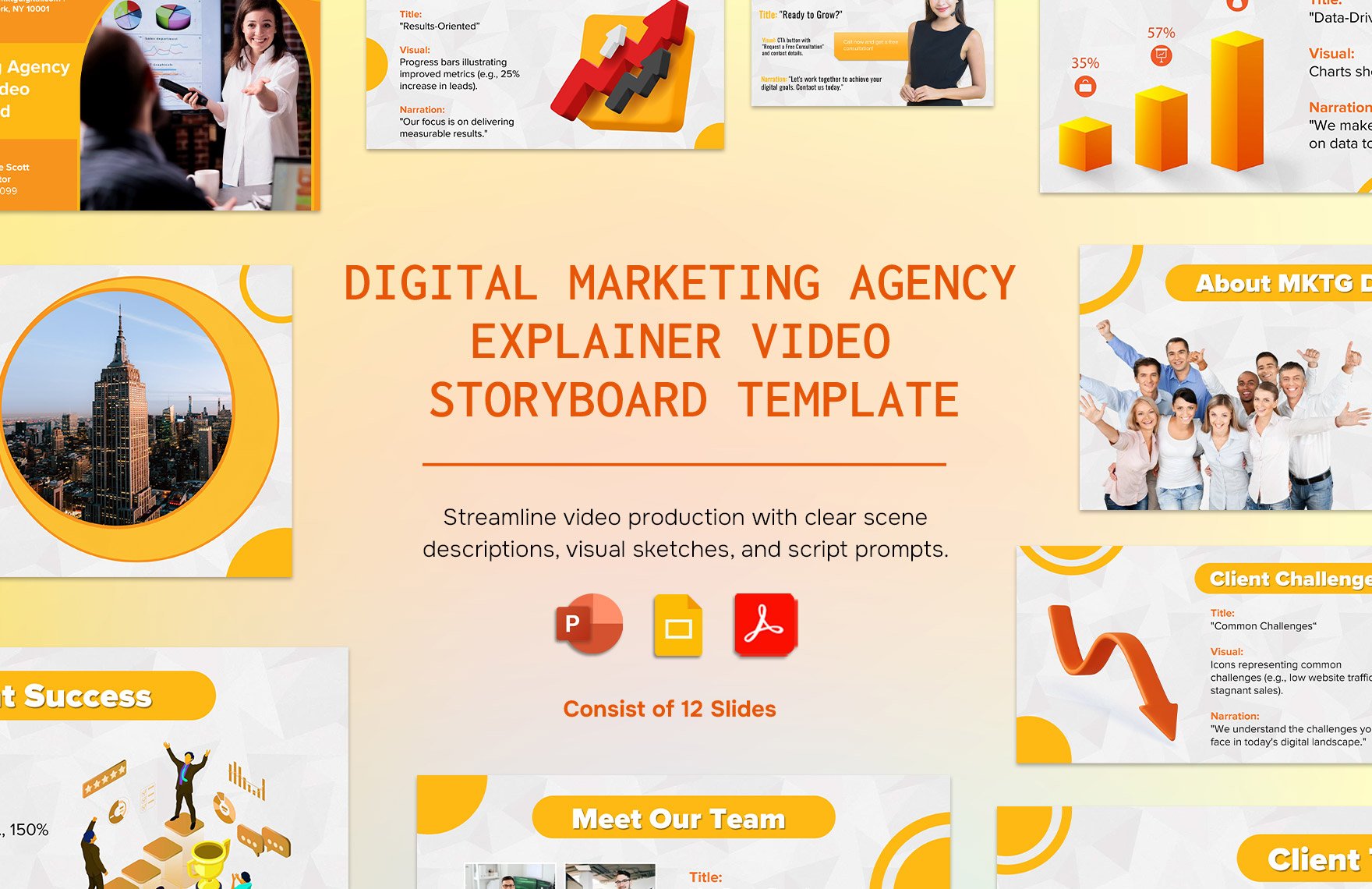 Digital Marketing Agency Explainer Video Storyboard Template