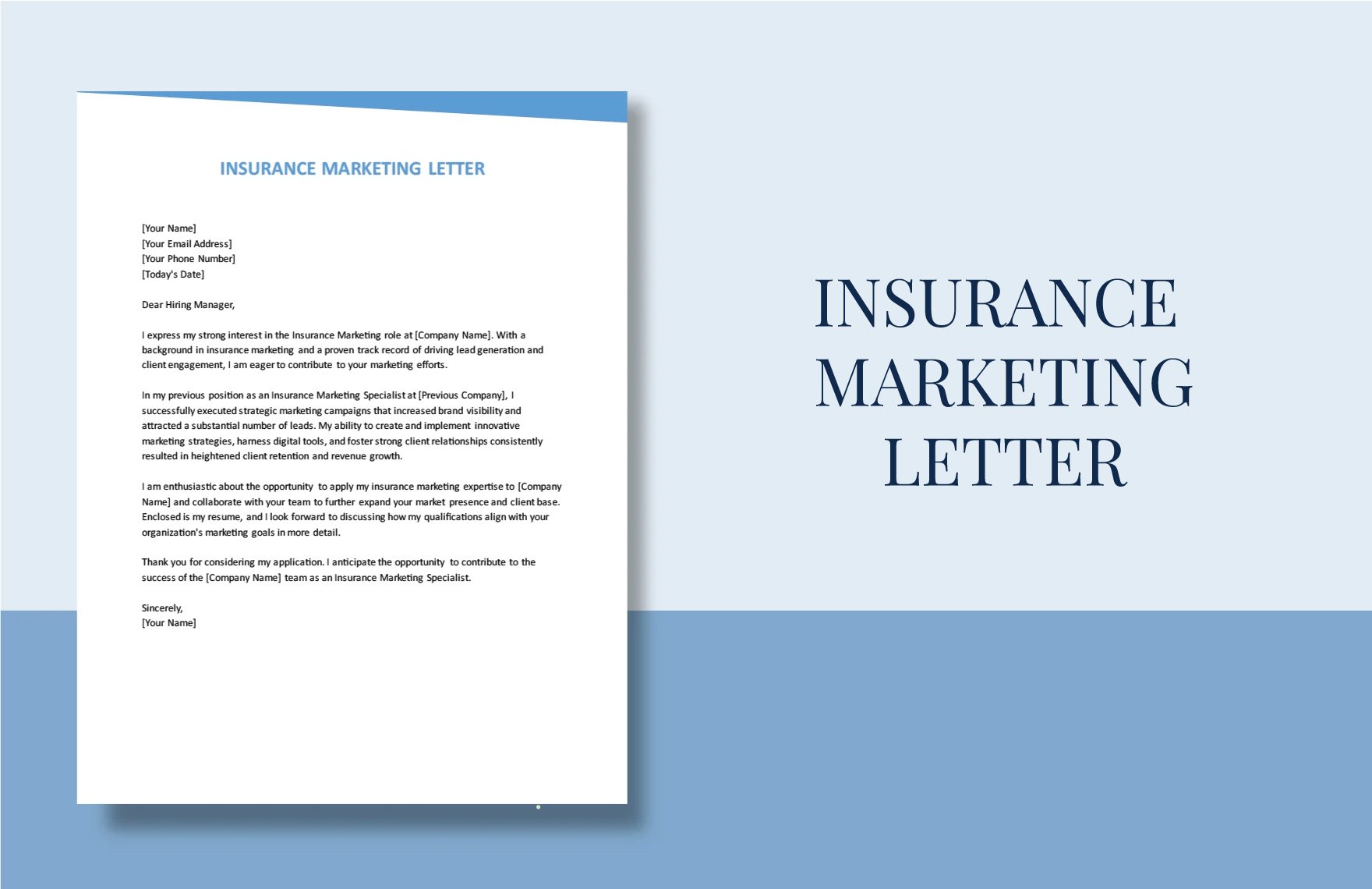 Insurance Marketing Letter in Word, PDF