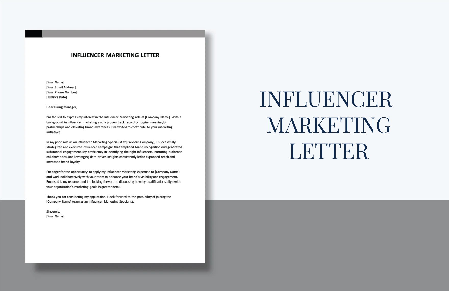 Influencer Marketing Letter in Word, PDF