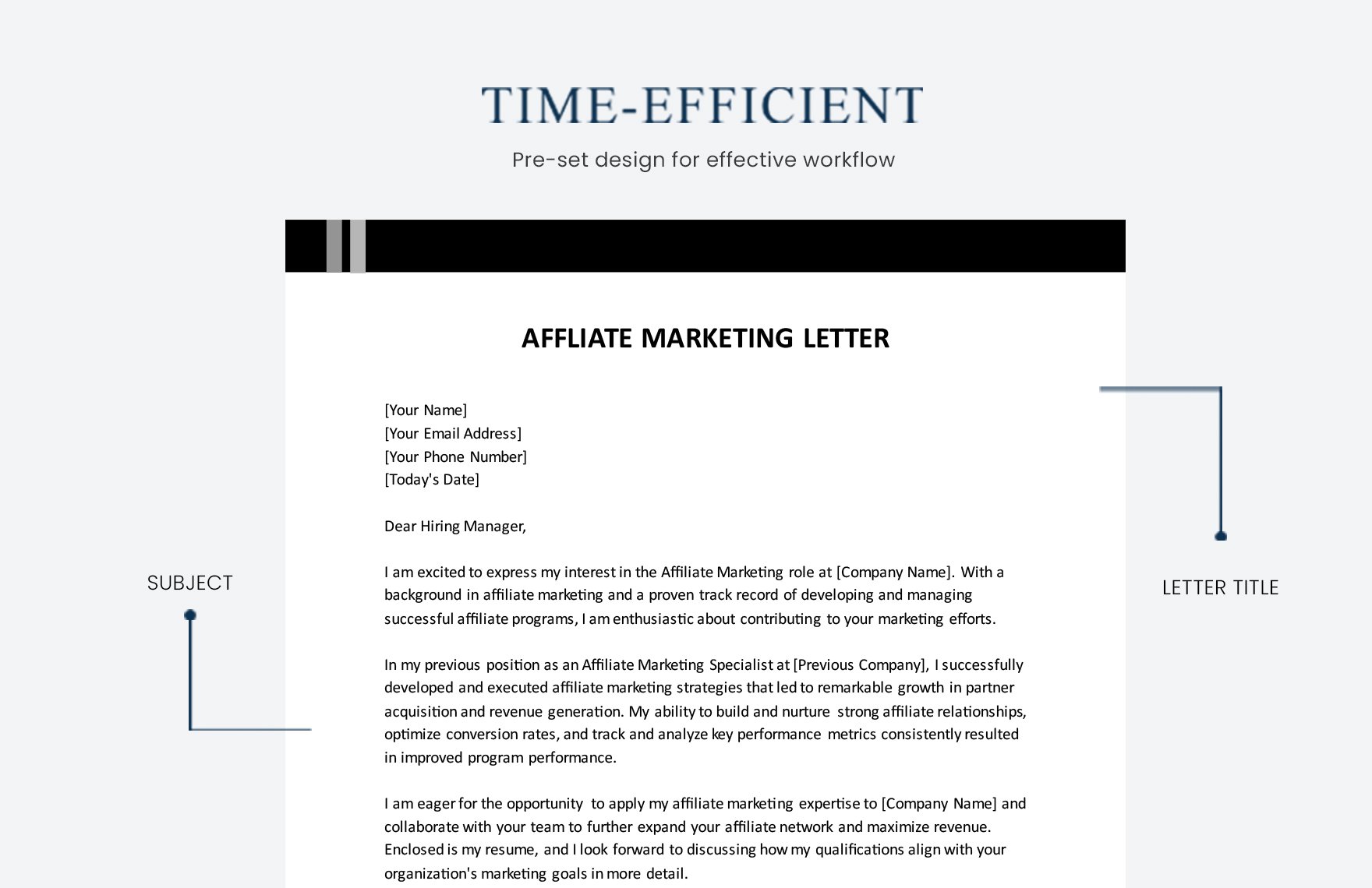 Affiliate Marketing Letter