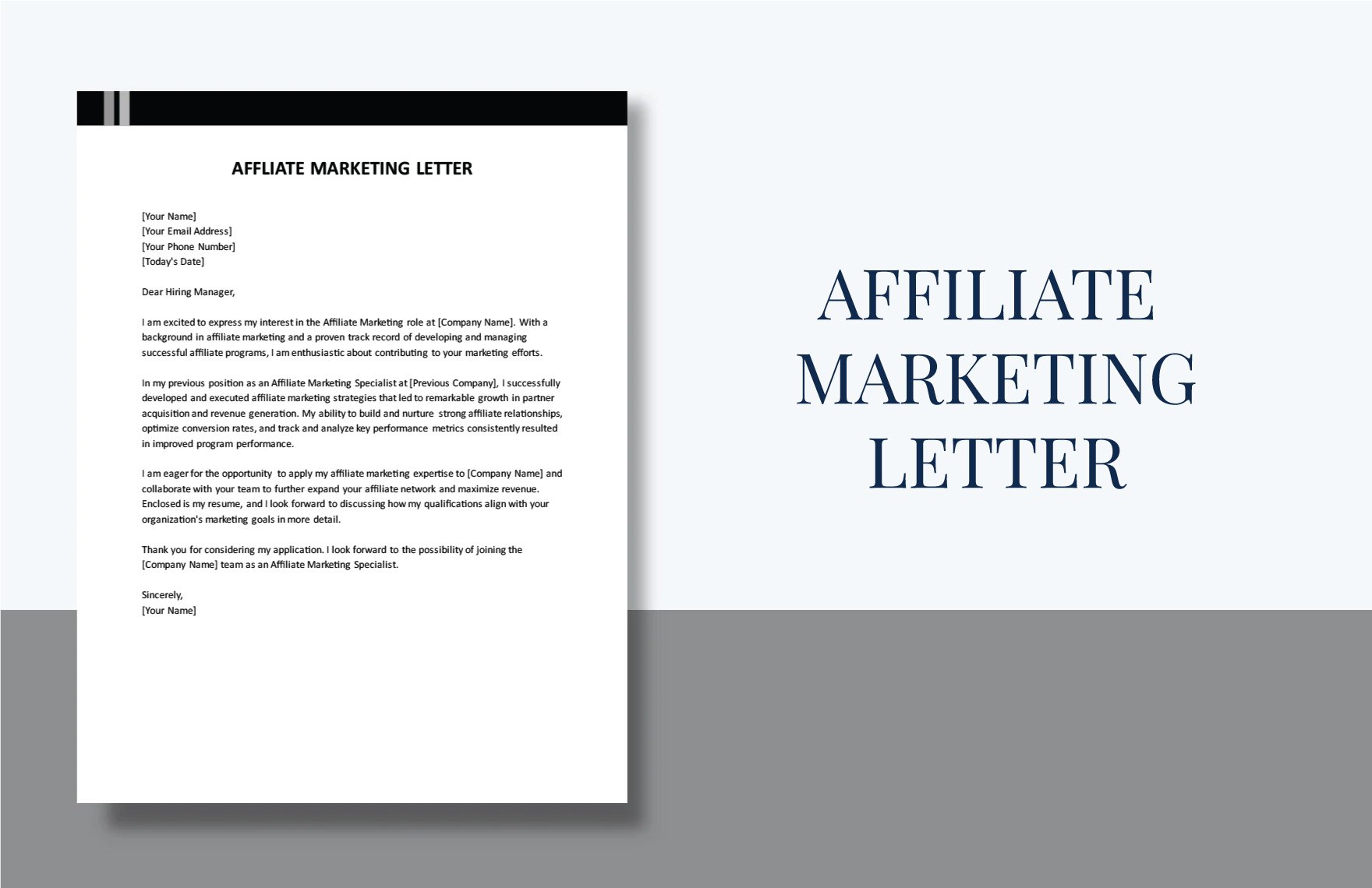 Affiliate Marketing Letter in Word, PDF