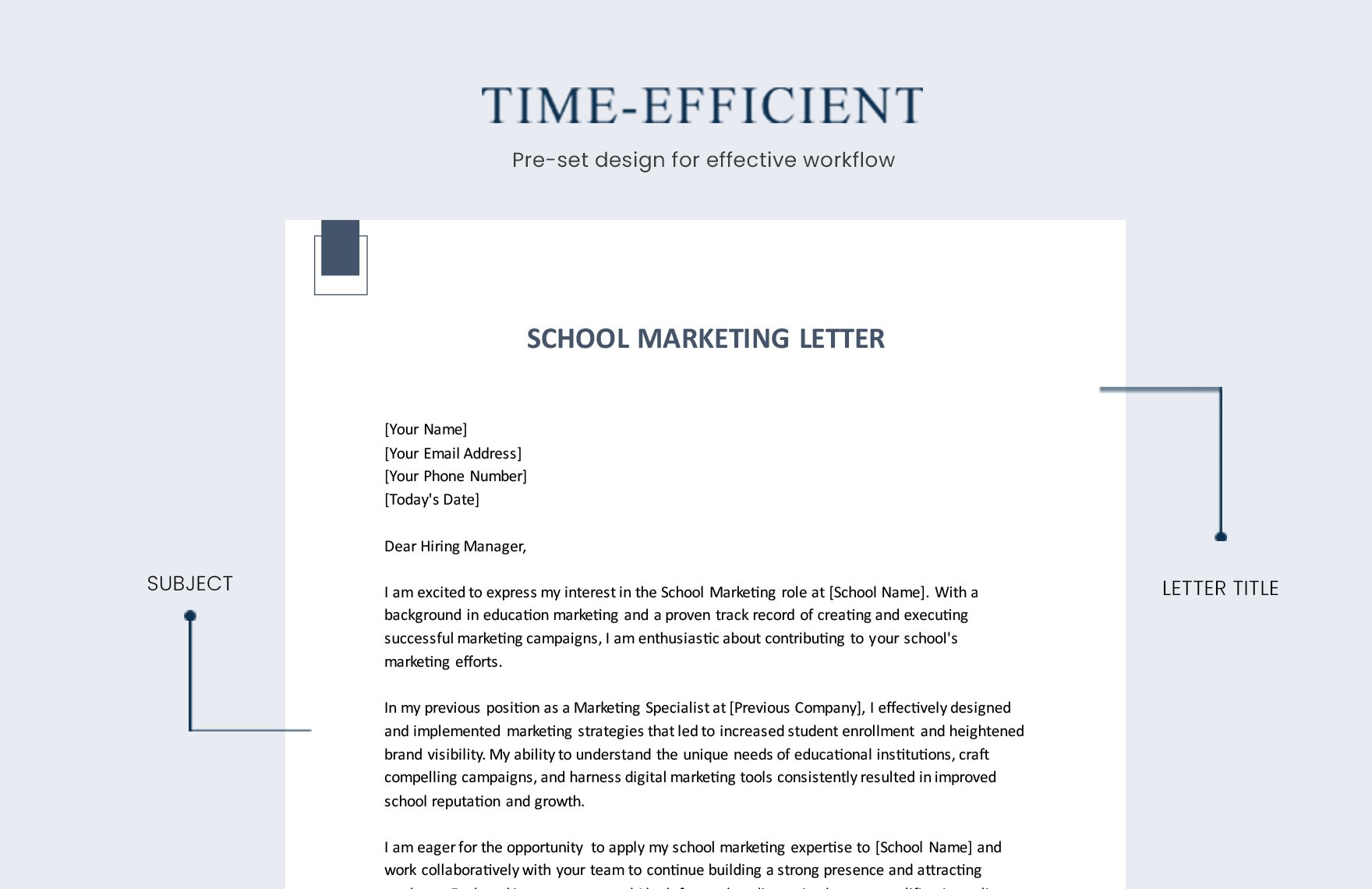 School Marketing Letter