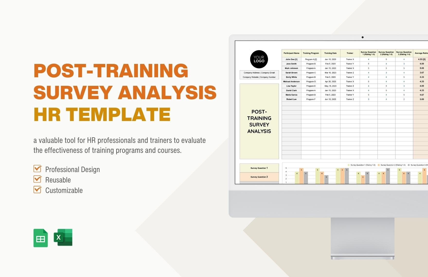 Post-training Survey Analysis HR Template