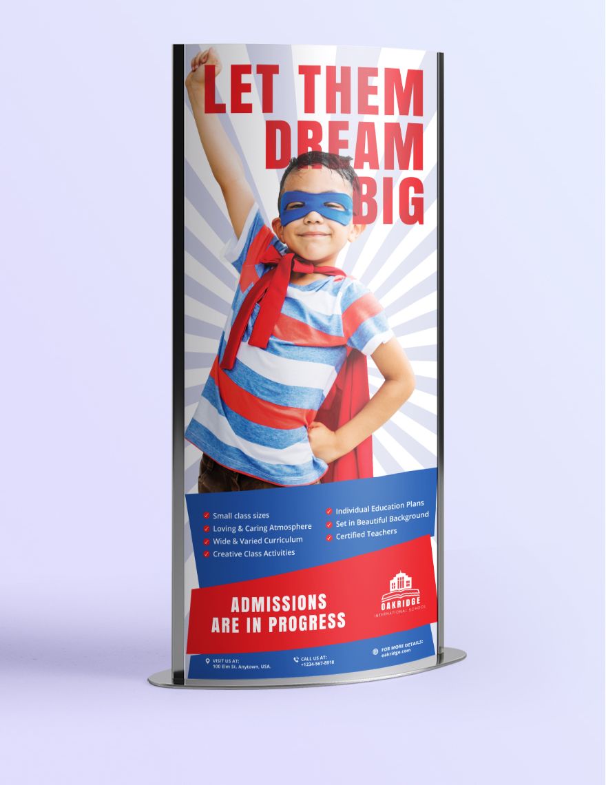 School Promotion Roll-Up Banner Template