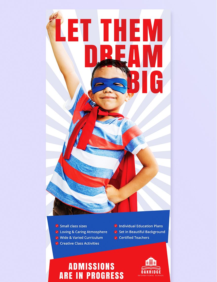School Promotion Roll-Up Banner Template