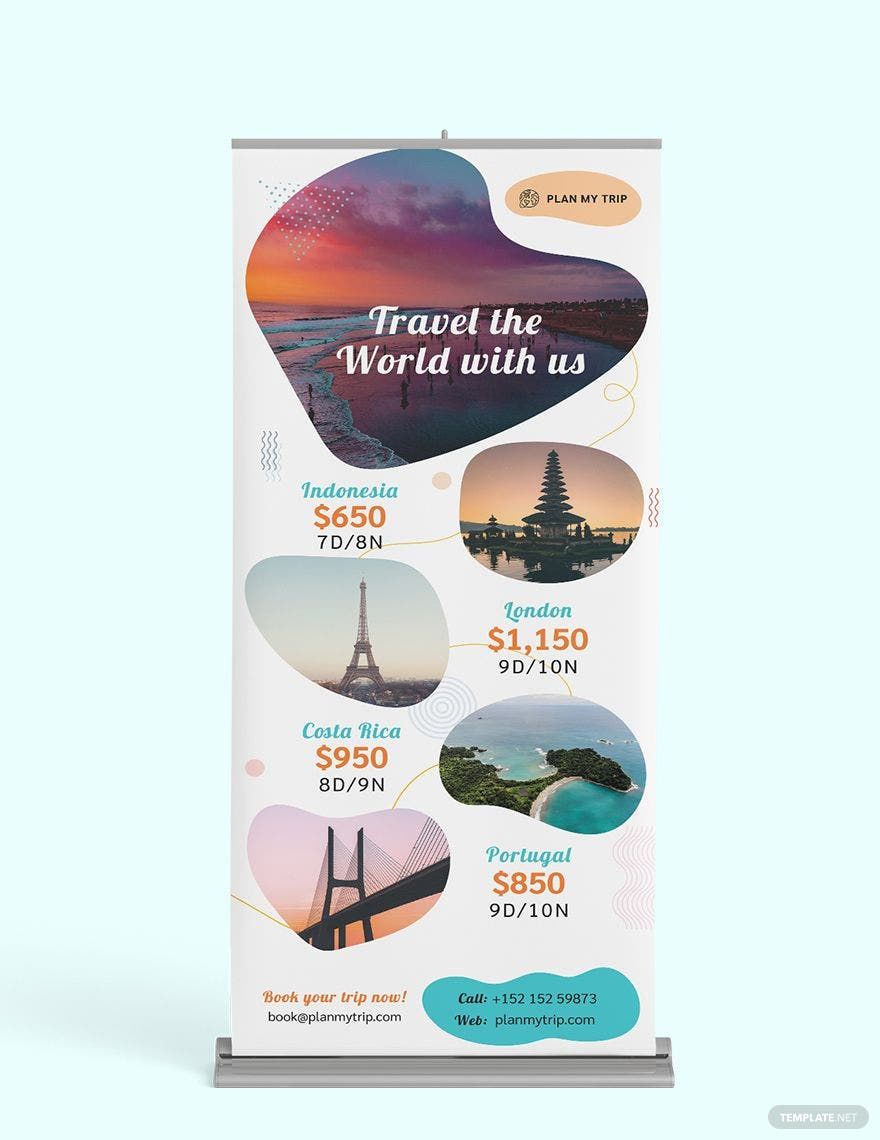 Travel Agency Roll-Up Banner Template
