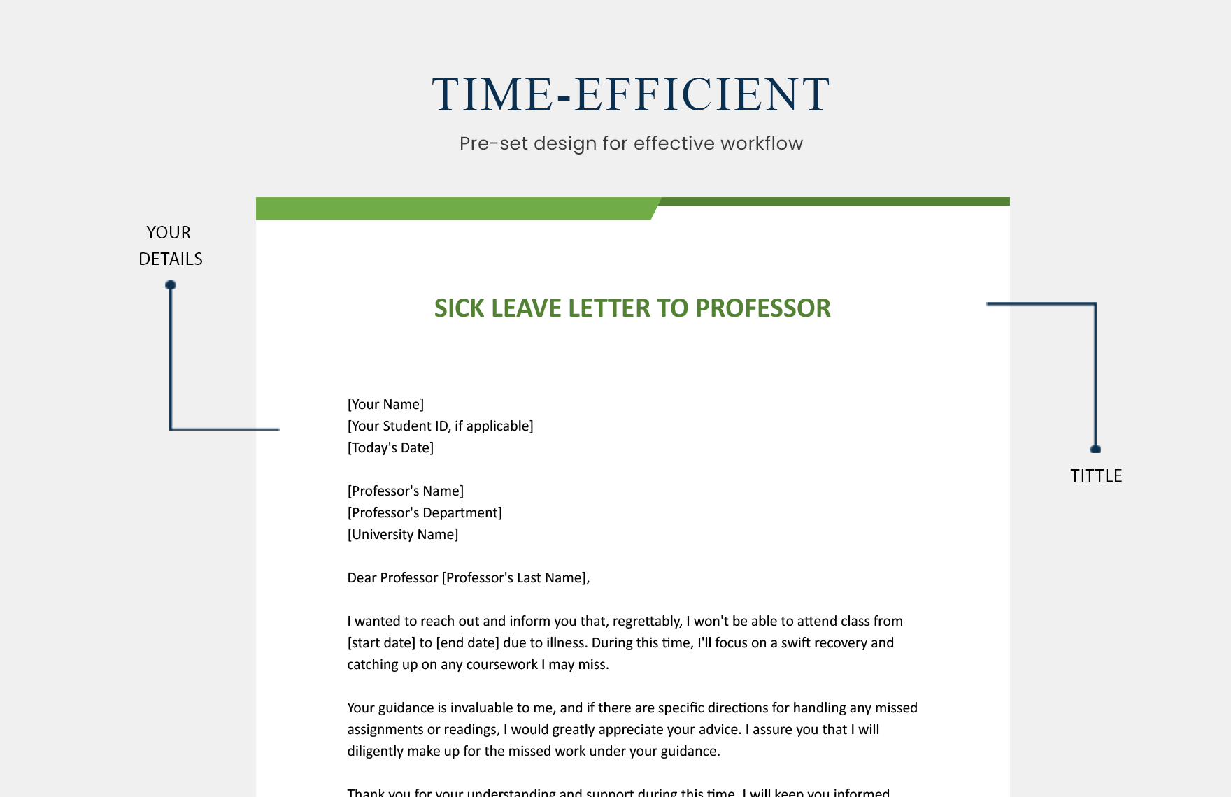 Sick Leave Letter To Professor