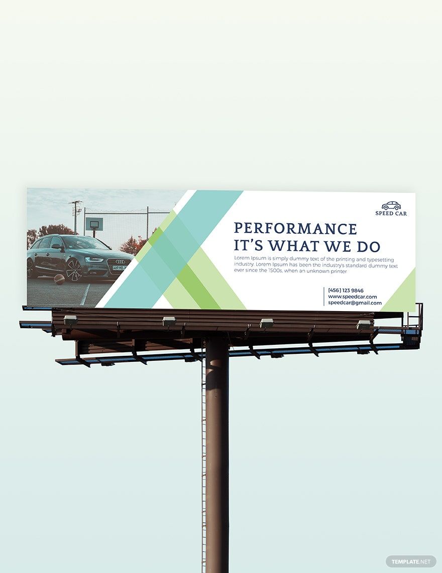 Automobile Repair Billboard Template