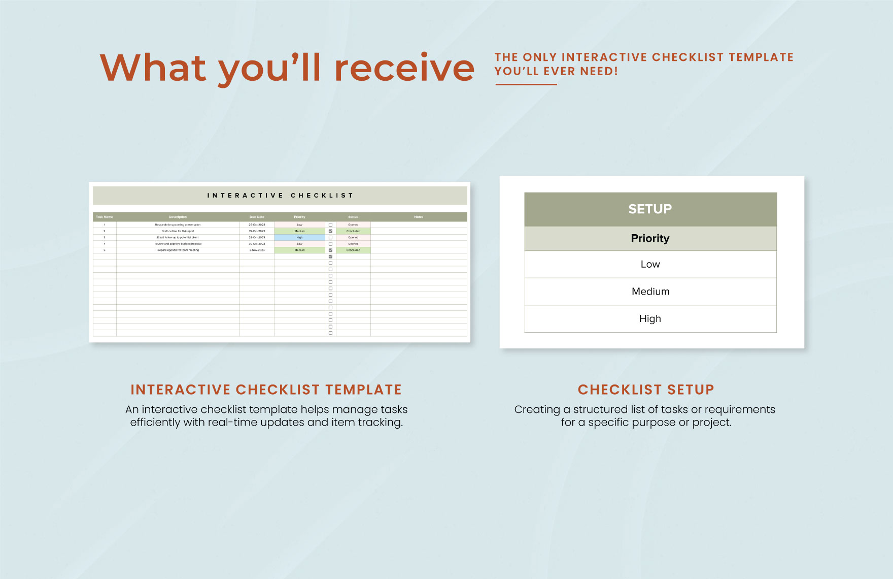 Interactive Checklist Template