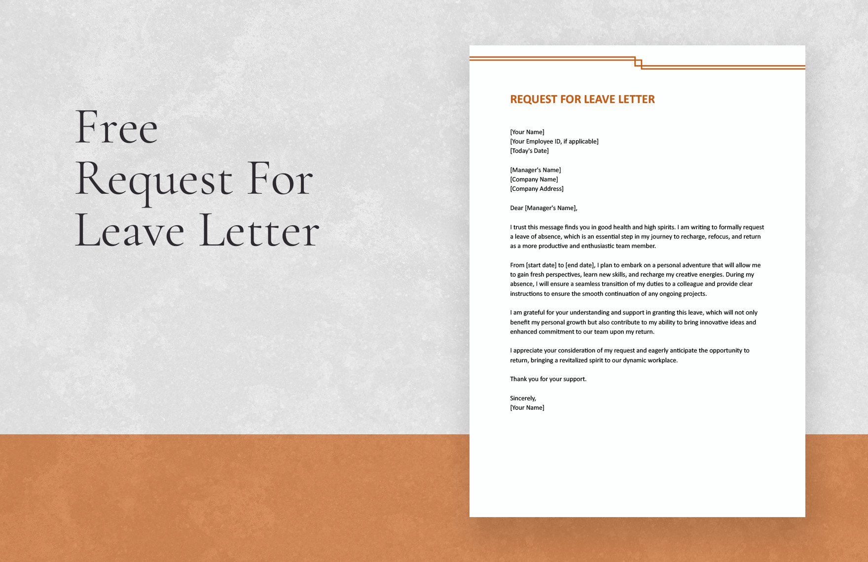 Request For Leave Letter