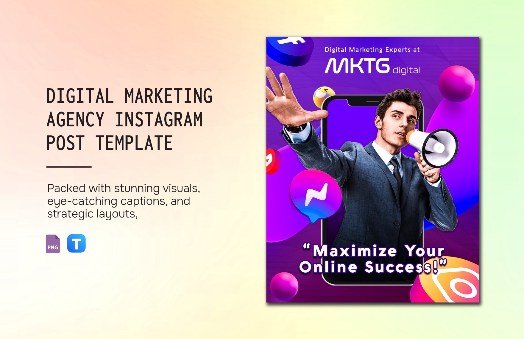 Digital Marketing Agency Instagram Post Template